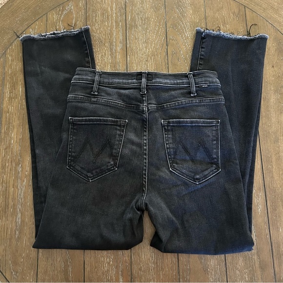 MOTHER The Hustler Ankle Fray Faded Black Jeans 29 - Picture 9 of 13